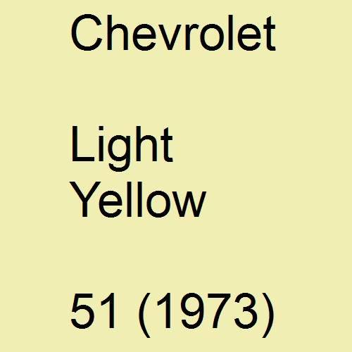 Chevrolet, Light Yellow, 51 (1973).